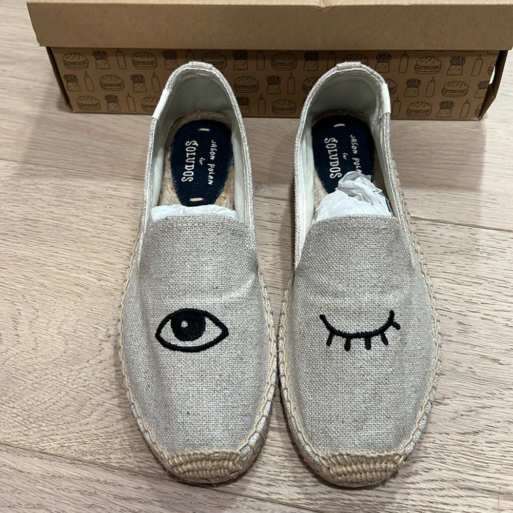 Jason Polan x Soludos Wink Espadrille Slipper Size 8